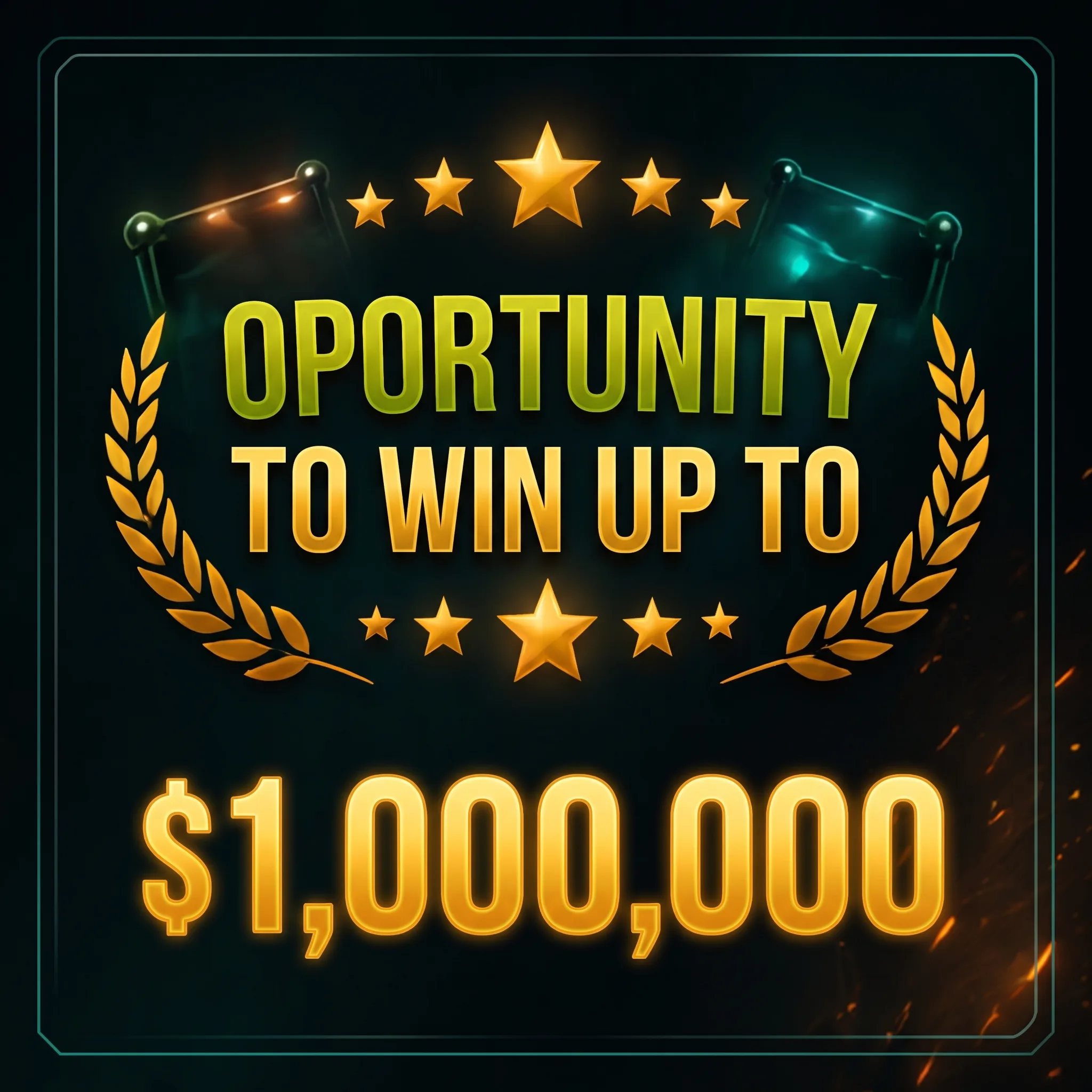 Win up to one million dollars